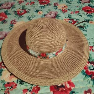 The Pioneer Woman Floral Band Tan Sun Hat